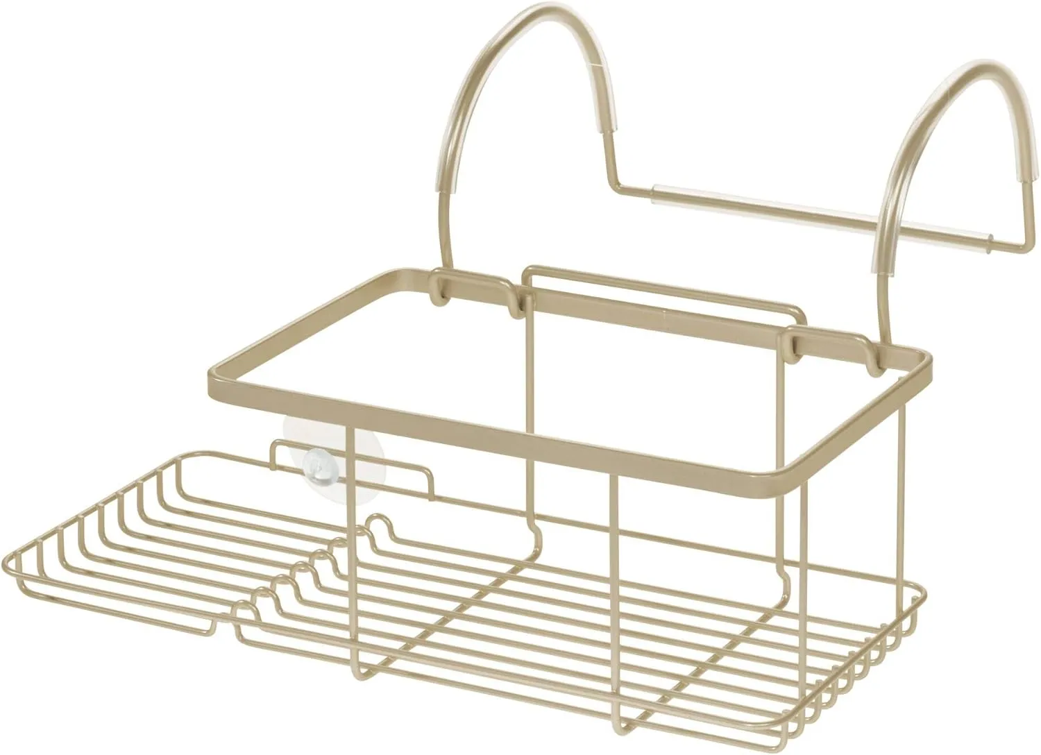 iDesign Side Tub Caddy Everett, Gold, 12.08"L x 10.2"W x 6.64"H