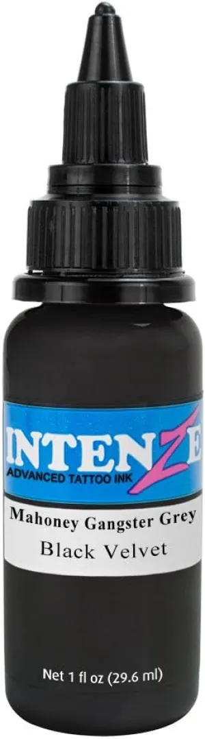 Intenze Tattoo Ink Gangster Grey Series by Mark Mahoney Black Velvet 1 oz