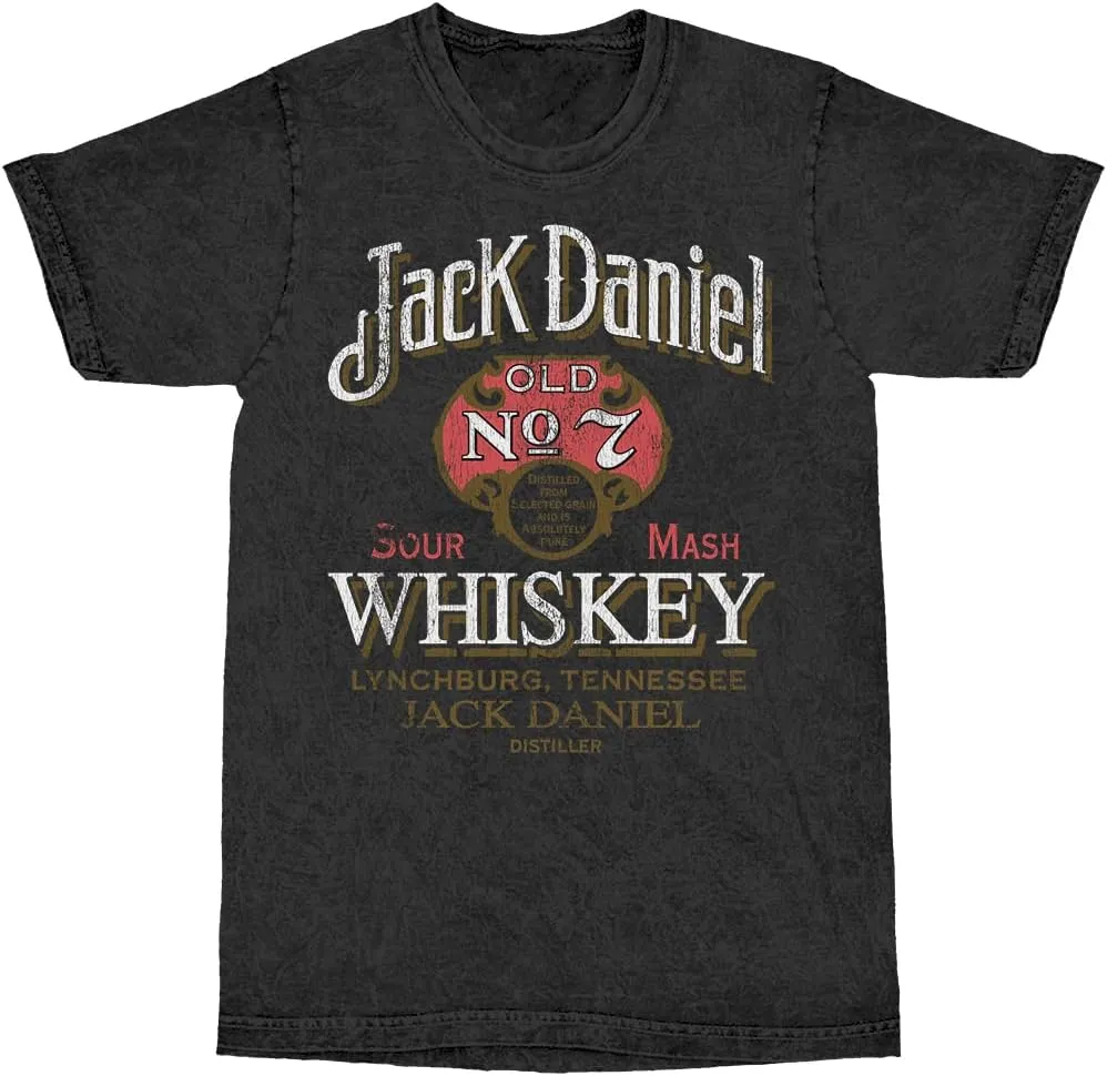 Jack Daniels Whiskey Vintage Mineral Wash T-Shirt