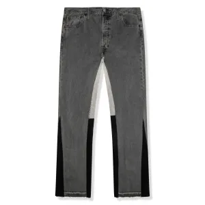 Jeanius Bar Atelier Panelled Flared Grey Jeans