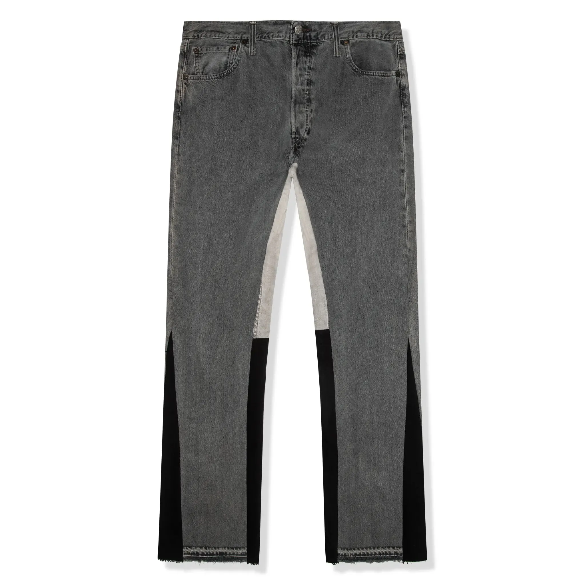 Jeanius Bar Atelier Panelled Flared Grey Jeans