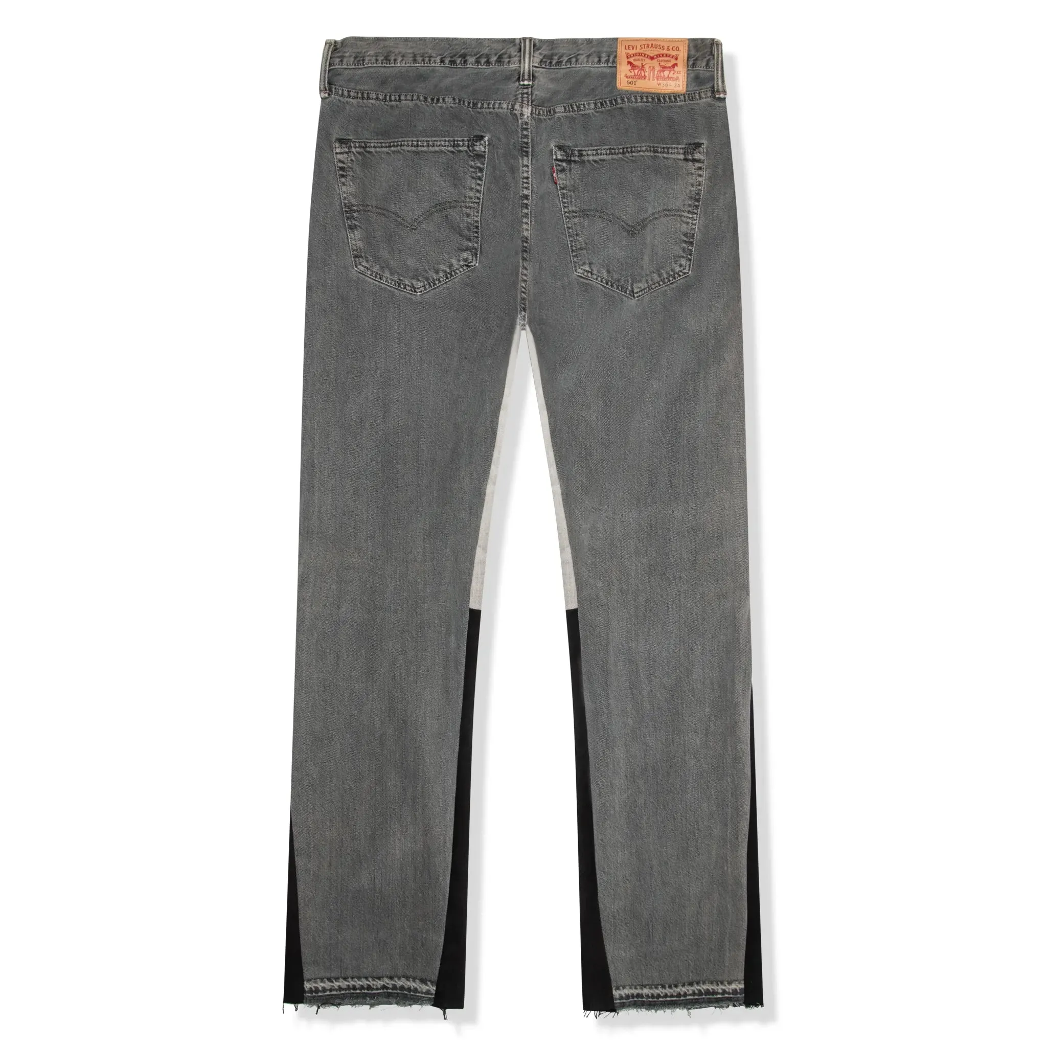 Jeanius Bar Atelier Panelled Flared Grey Jeans