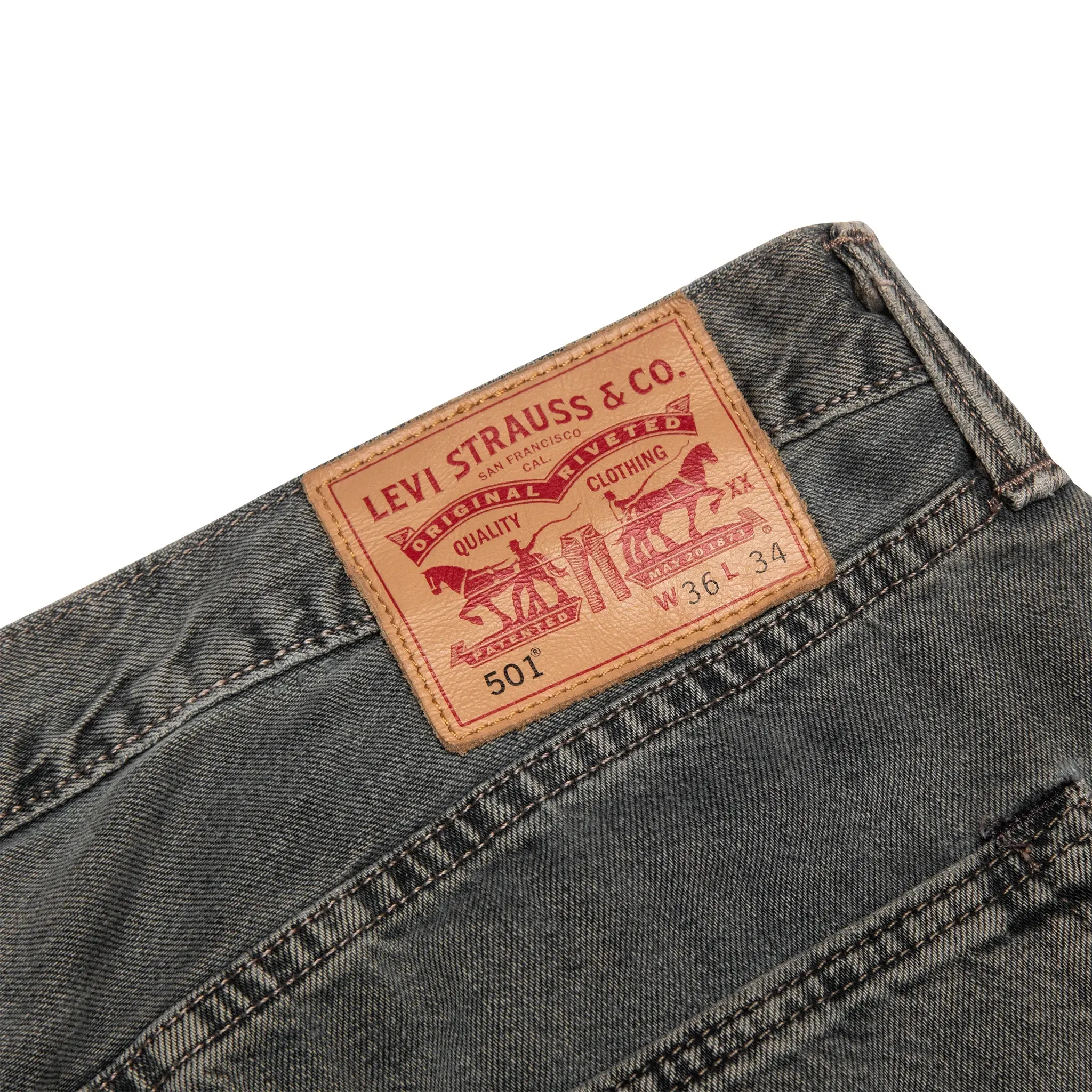 Jeanius Bar Atelier Panelled Flared Grey Jeans