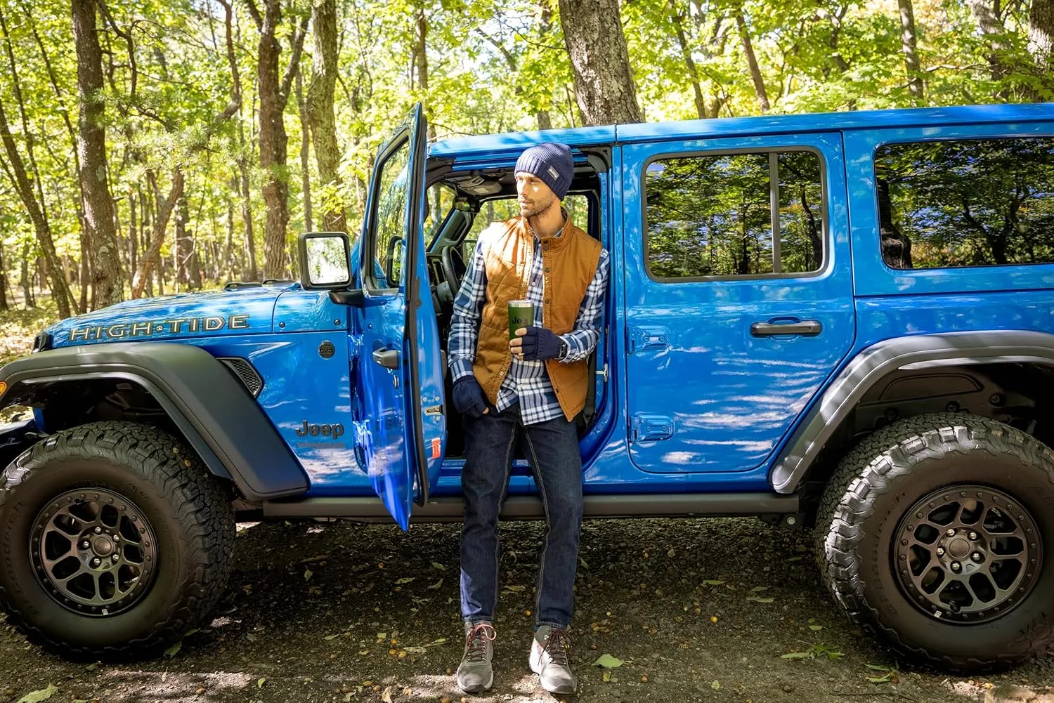 Jeep unisex-adult Men's and Women's 2-piece Beanie and Convertible Gloves Set - Unisex One Size Fits Most