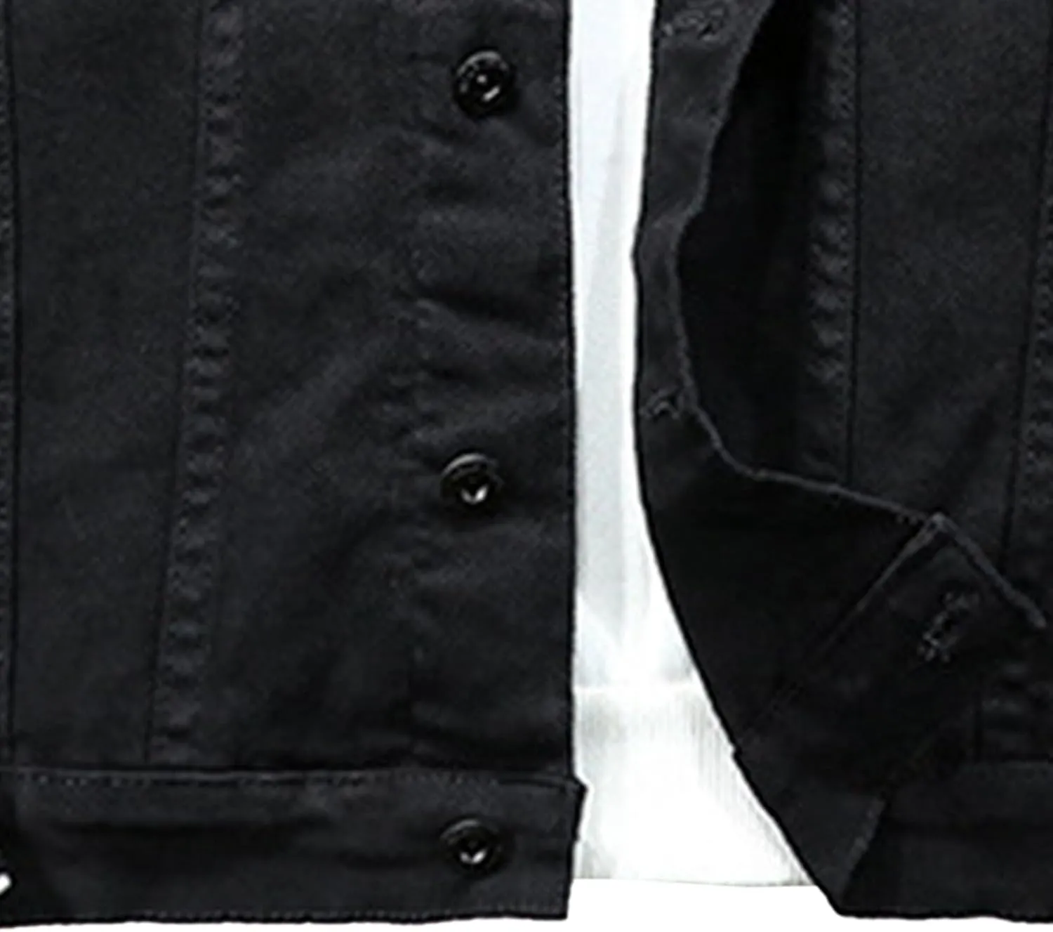 JEKE-DG Men's Button Down Vintage Jean Jacket Comfortable Classic Denim Jacket Trucker Casual Slim Fit Jacket Coat