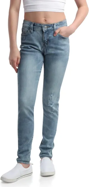 Jessica Simpson Girls Jeans - Comfort Stretch Skinny, Flare, Straight Cut Denim Jeans - Casual Pocket Jeans for Girls (4-16)