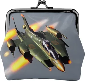 Jet fighters print Coin Purse, Mini Change Purse for Women Small Coin Purse for Key Headset Lipstick