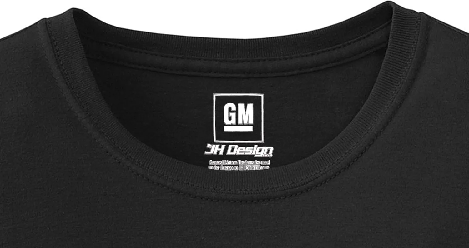 JH DESIGN GROUP Mens Chevy Corvette T-Shirt C8 Logo The Next Generation Black Crew Neck Shirt