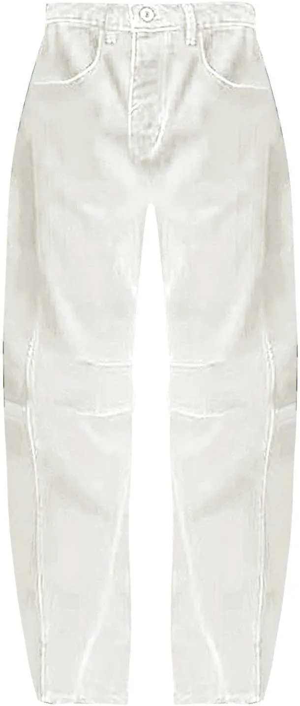 JOFOW Oprah Pants Tummy Control Sailor Wide Leg Trouser oprah's Favorite Jeans Wide Leg Cropped Jeans for Women