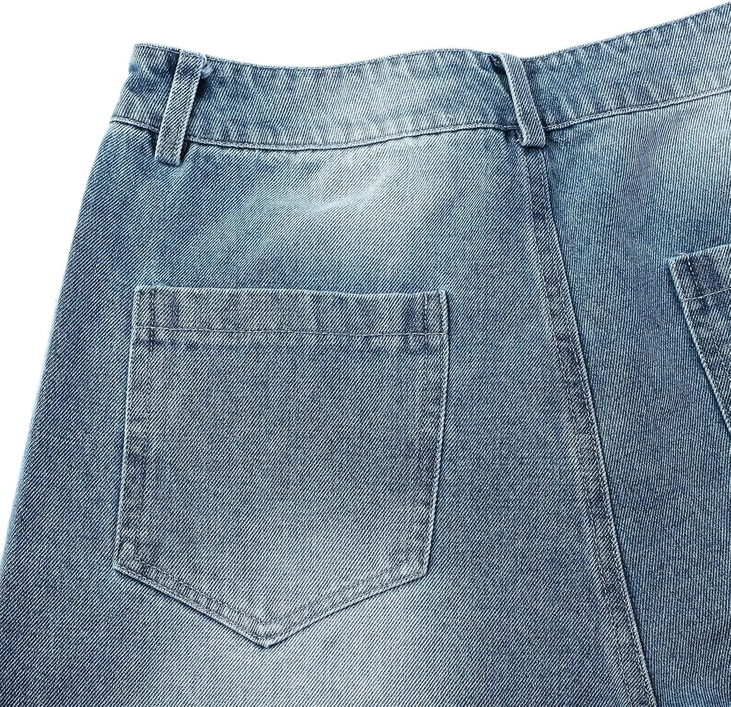 JOFOW Oprah Pants Tummy Control Sailor Wide Leg Trouser oprah's Favorite Jeans Wide Leg Cropped Jeans for Women