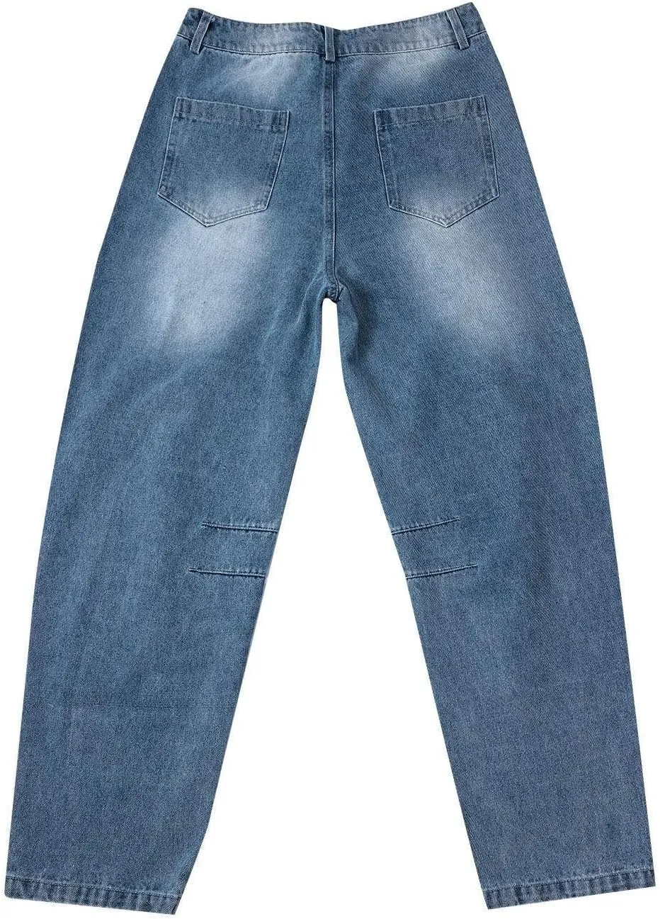 JOFOW Oprah Pants Tummy Control Sailor Wide Leg Trouser oprah's Favorite Jeans Wide Leg Cropped Jeans for Women