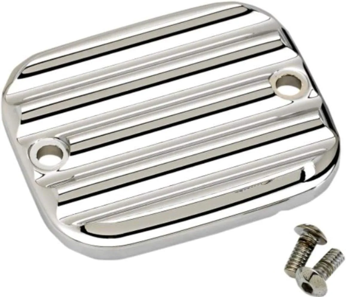 Joker Machine 951019-3 Front Master Cylinder Cover - Finned - Chrome