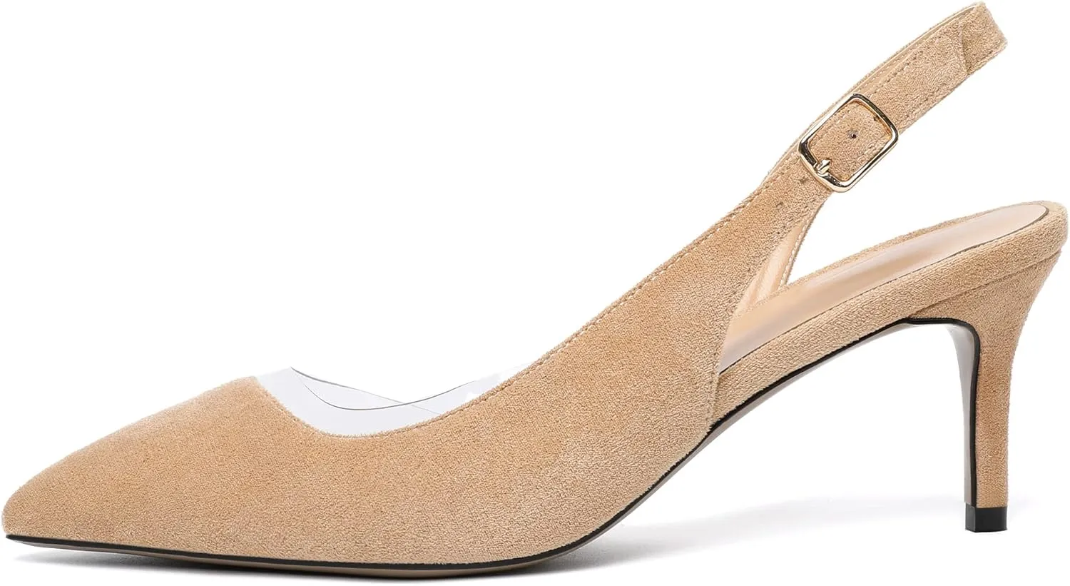 Joseywade Slingback Heels for Women Kitten Low Heel Pointed Toe Slingback Pumps Fashion Dress Shoes for Party Casual Office