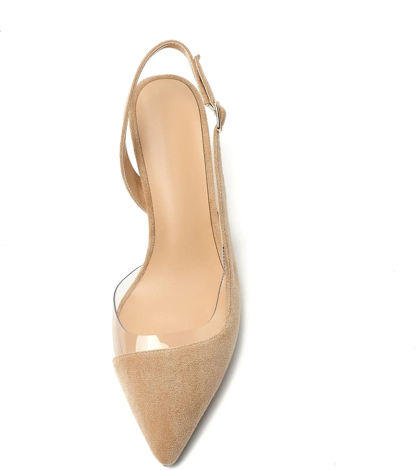 Joseywade Slingback Heels for Women Kitten Low Heel Pointed Toe Slingback Pumps Fashion Dress Shoes for Party Casual Office