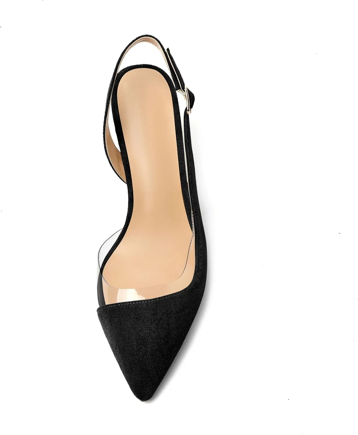 Joseywade Slingback Heels for Women Kitten Low Heel Pointed Toe Slingback Pumps Fashion Dress Shoes for Party Casual Office