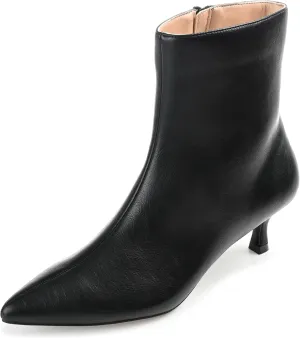 Journee Collection Womens Arely Faux Leather Pointed Toe Ankle Boots
