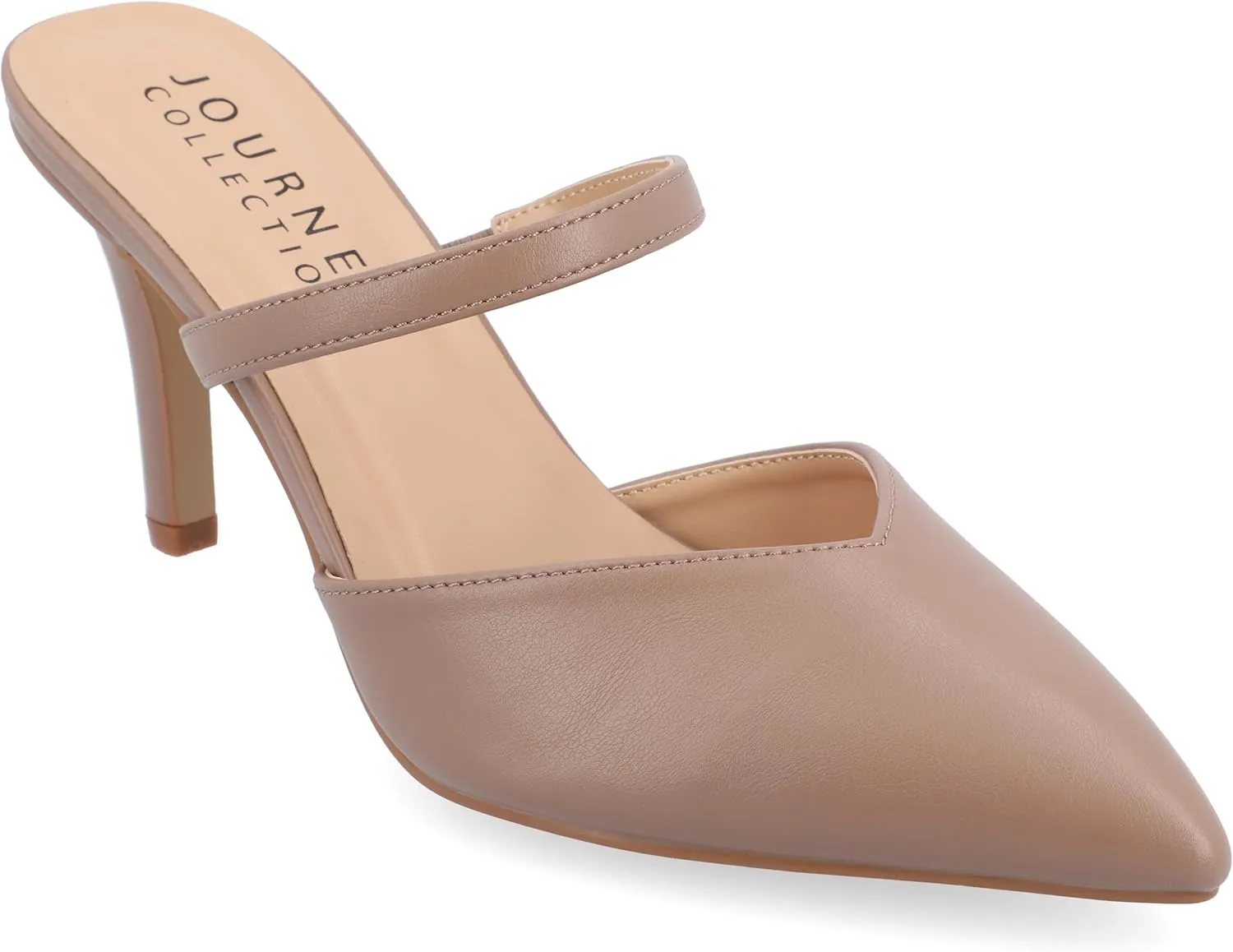Journee Collection Womens Yvon Strappy Faux Leather Slide