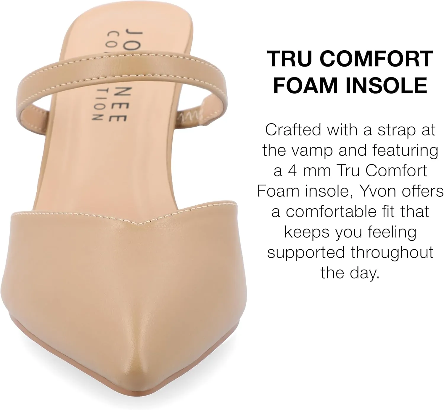 Journee Collection Womens Yvon Strappy Faux Leather Slide