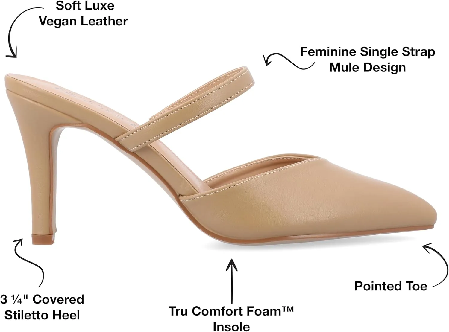 Journee Collection Womens Yvon Strappy Faux Leather Slide
