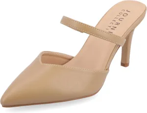 Journee Collection Womens Yvon Strappy Faux Leather Slide