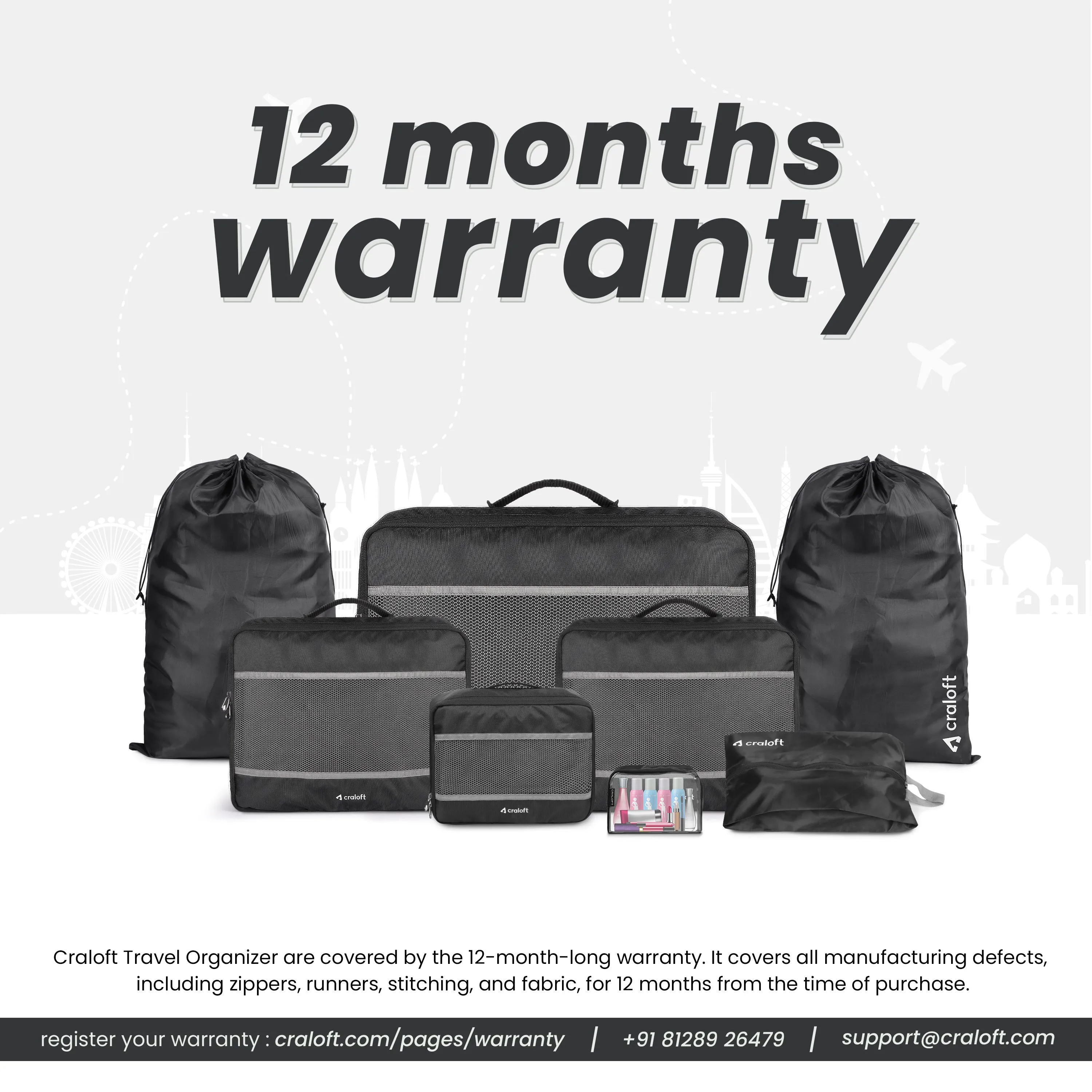 JourneyLuxe Packing Cubes Travel Organizer