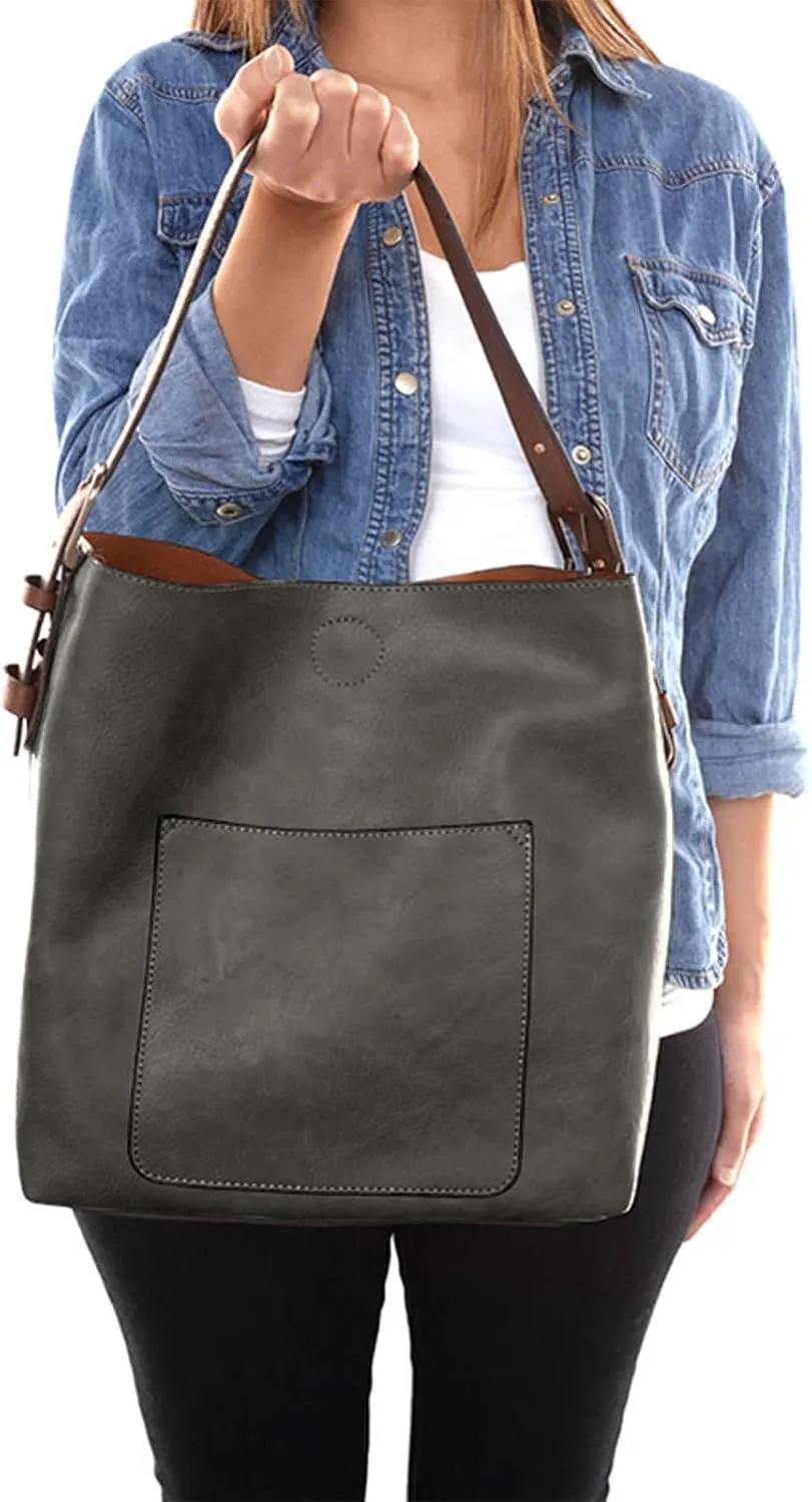 Joy Susan Womens Faux Leather: Hobo 2-in-1 Handbag