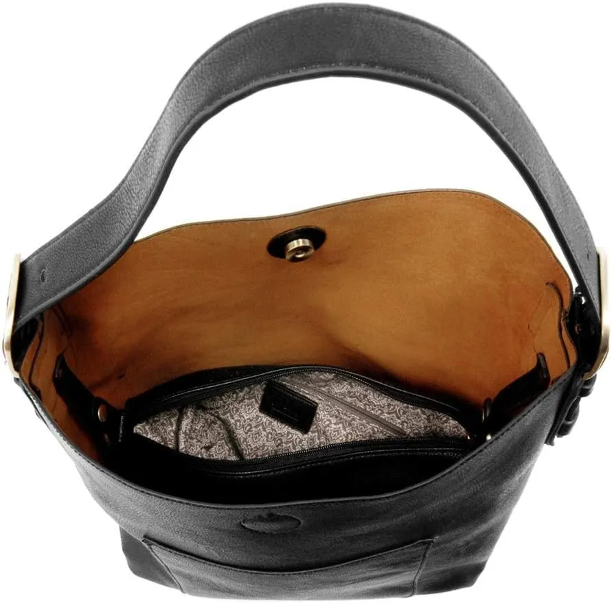 Joy Susan Womens Faux Leather: Hobo 2-in-1 Handbag