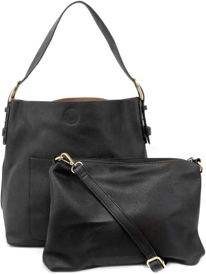 Joy Susan Womens Faux Leather: Hobo 2-in-1 Handbag