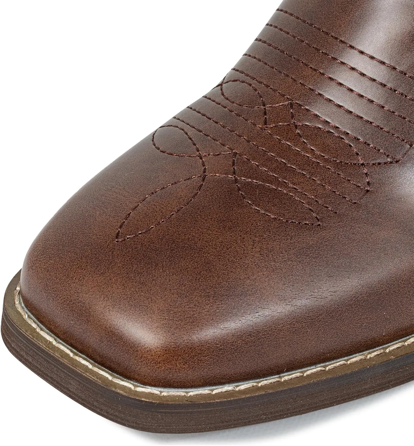 J's.o.l.e Cowboy Boots for Men Western Square Toe Ankle Chelsea Boots