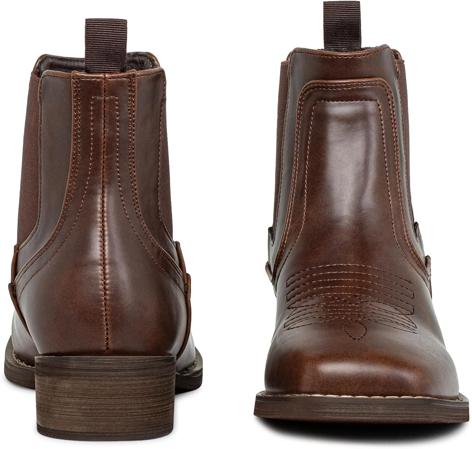 J's.o.l.e Cowboy Boots for Men Western Square Toe Ankle Chelsea Boots