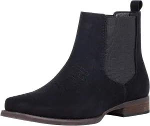 J's.o.l.e Western Cowboy Boots for Men Square Toe Stylish Ankle Chelsea Boots
