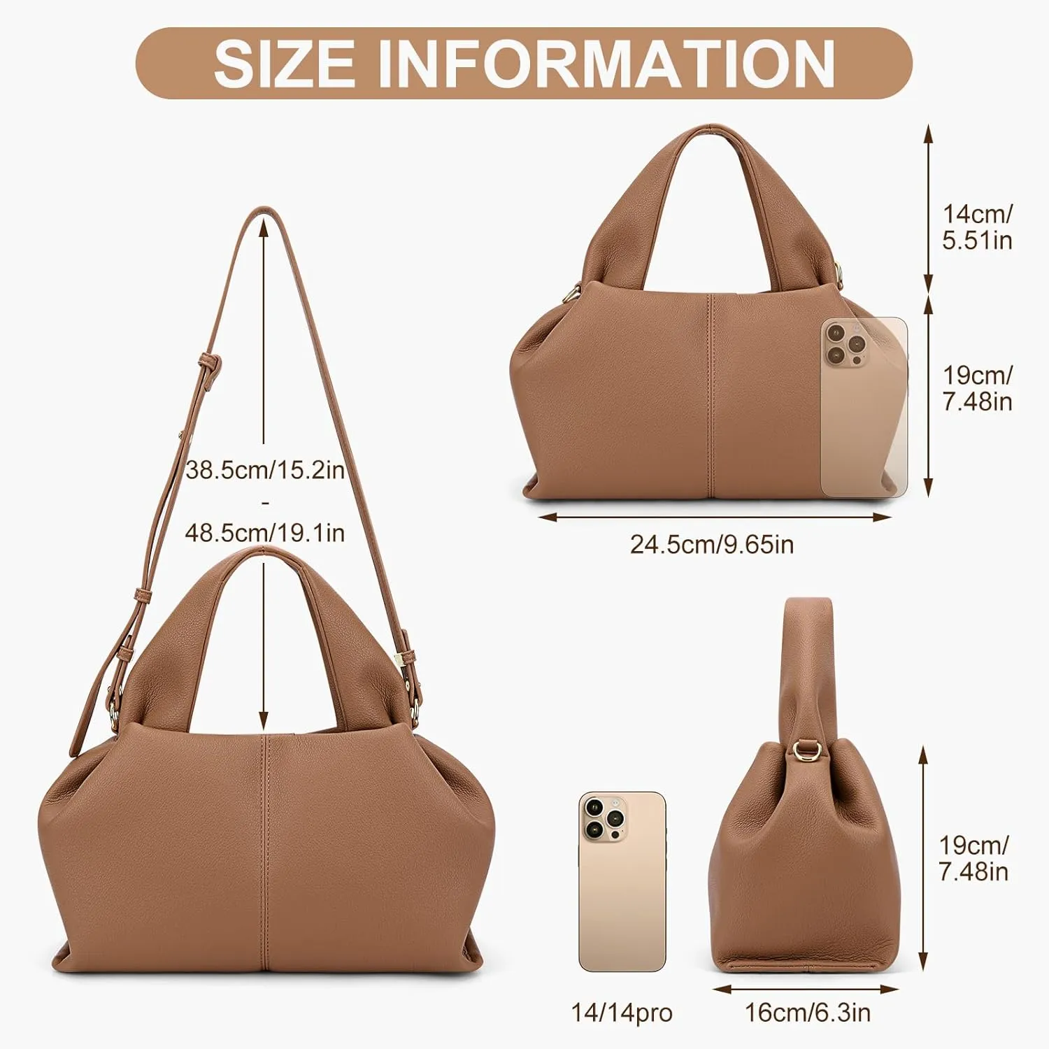 Juoxeepy Crossbody Bag Purse Satchel Handbag for Women Shoulder Bag Chic Dumpling Cloud Bag Clutch Purse