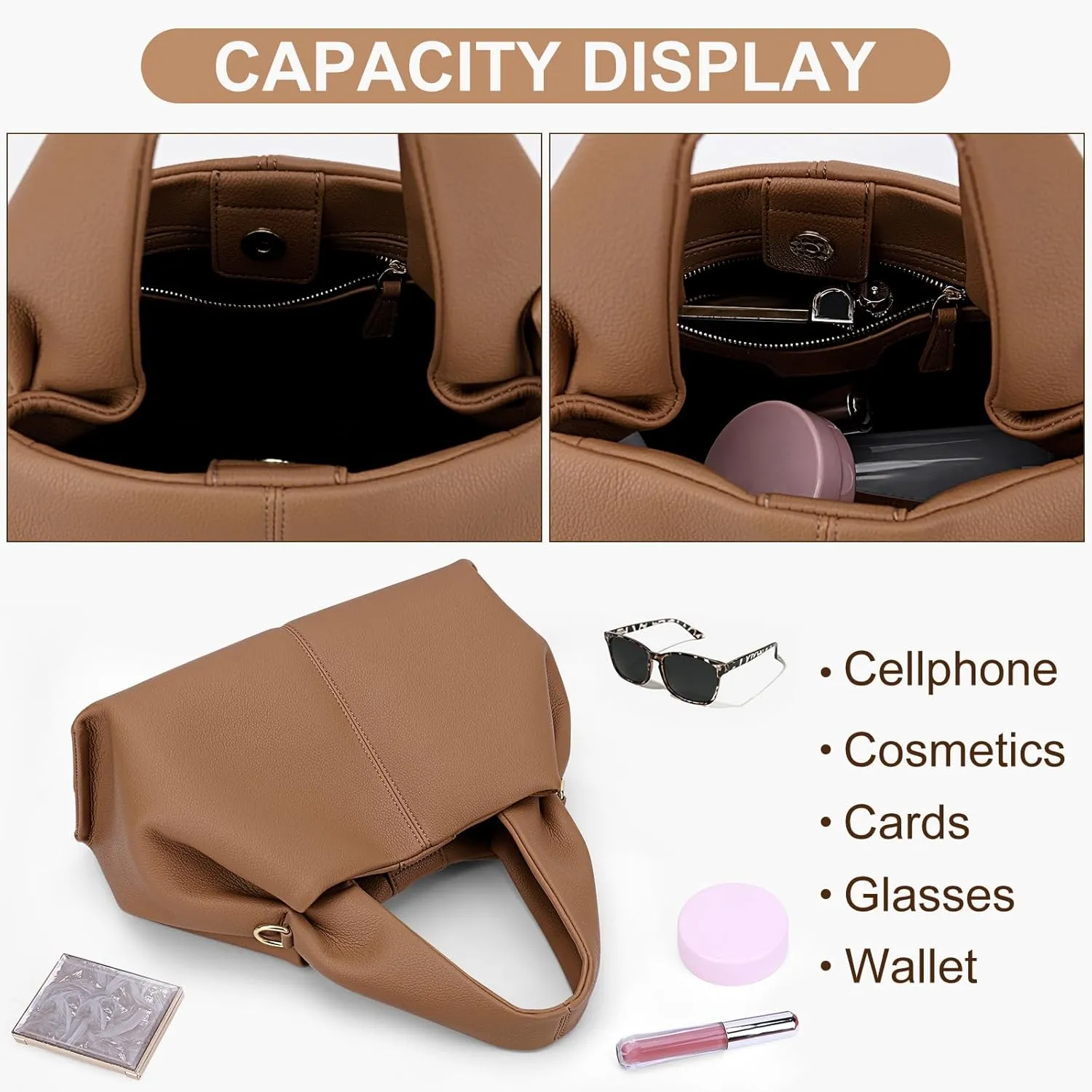 Juoxeepy Crossbody Bag Purse Satchel Handbag for Women Shoulder Bag Chic Dumpling Cloud Bag Clutch Purse