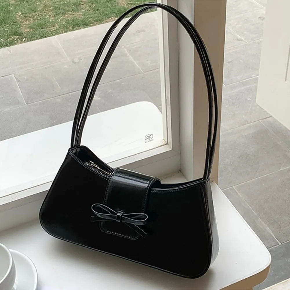 Juoxeepy Small Shoulder Bag - Cute Bow Purse for Women - Trendy Y2K Clutch Handbag