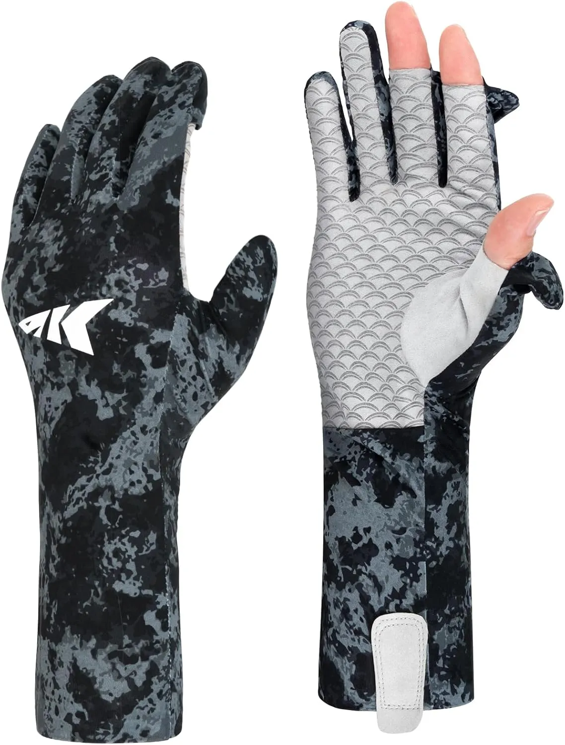 KastKing La Sal Pro Full Finger Fishing Gloves, UPF 50  Sun Protection Gloves with Convertible Design, Ultralight Microfiber, Ultra-Soft Comfort, FrostWeave Cooling, Enhanced Grip, Four Sizes Options