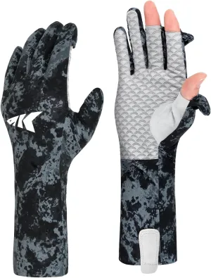 KastKing La Sal Pro Full Finger Fishing Gloves, UPF 50  Sun Protection Gloves with Convertible Design, Ultralight Microfiber, Ultra-Soft Comfort, FrostWeave Cooling, Enhanced Grip, Four Sizes Options