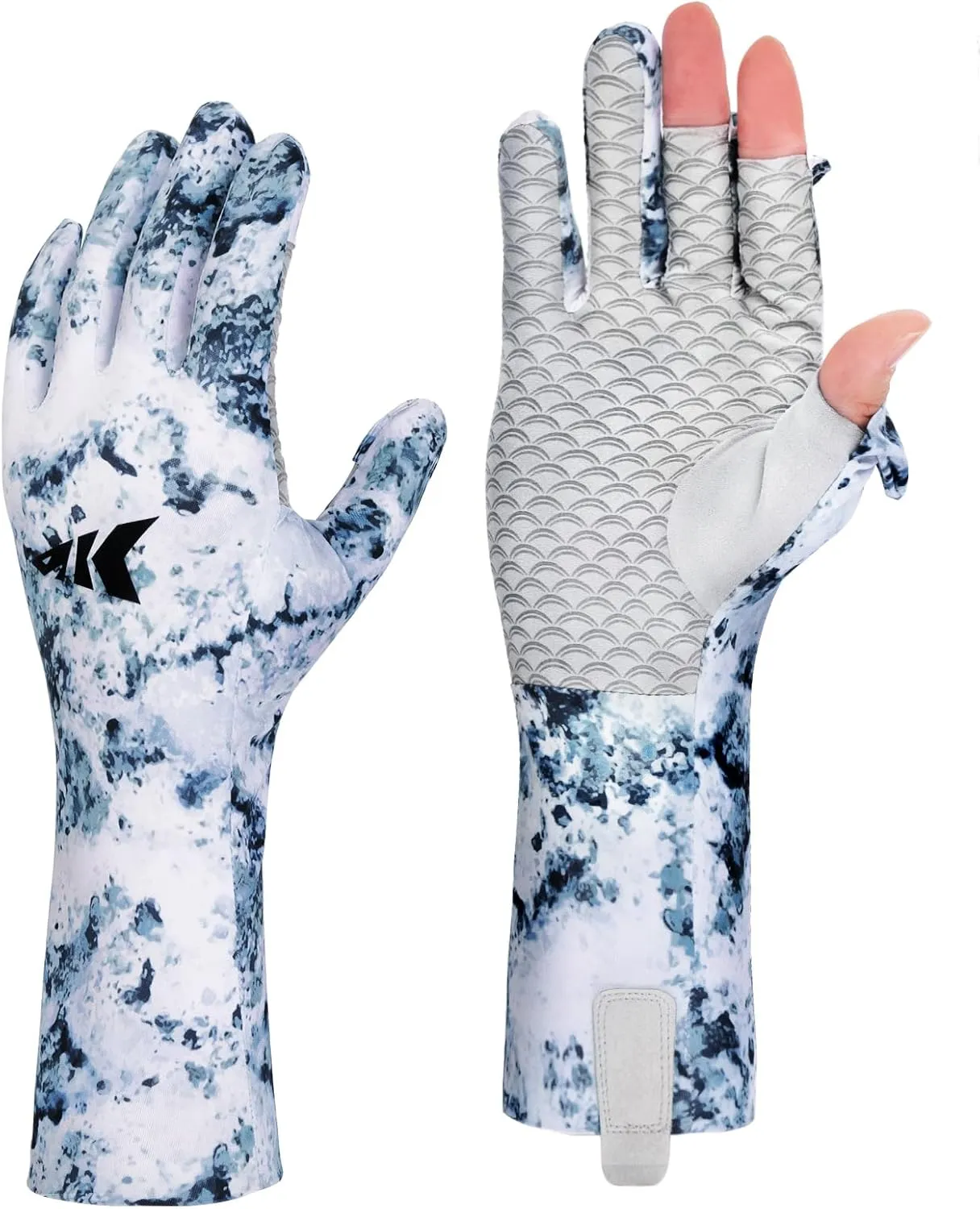 KastKing La Sal Pro Full Finger Fishing Gloves, UPF 50  Sun Protection Gloves with Convertible Design, Ultralight Microfiber, Ultra-Soft Comfort, FrostWeave Cooling, Enhanced Grip, Four Sizes Options