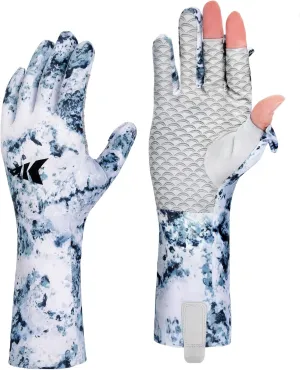 KastKing La Sal Pro Full Finger Fishing Gloves, UPF 50  Sun Protection Gloves with Convertible Design, Ultralight Microfiber, Ultra-Soft Comfort, FrostWeave Cooling, Enhanced Grip, Four Sizes Options