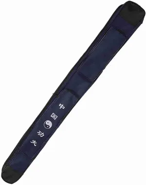 Keenso Thick Single Layer Sword Bag,Canvas Sword Bag Protective Sword Case Lightweight Red and Blue 41.3in for Martial Arts (Blue)