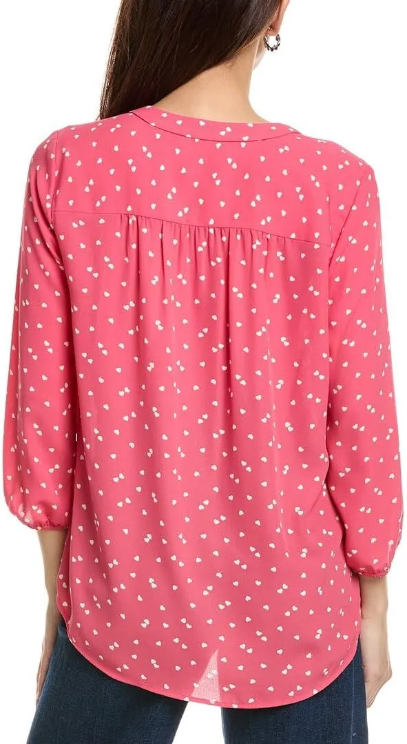 Kelly Blouse with Print and V-Neck by Jones New York