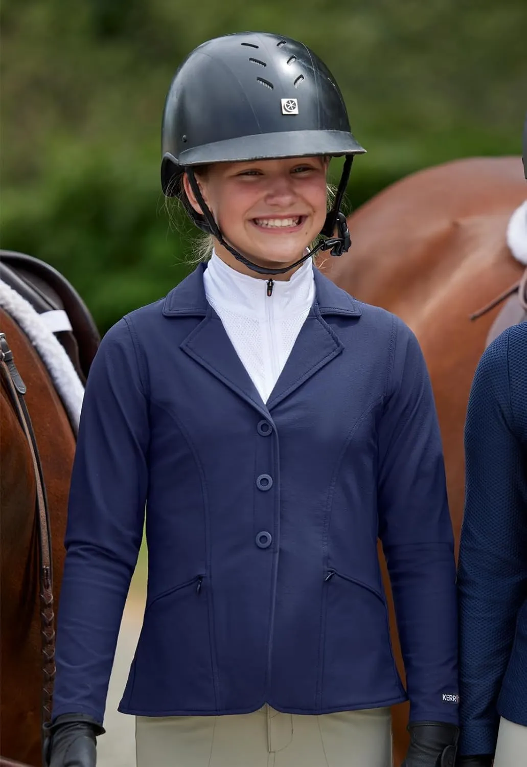 Kerrits Kids Equestrian Stretch Competitor Coat – Lightweight, Machine Washable Kids English Horse Show Jacket
