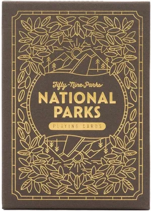 Keymaster Games Parks Playing Cards: Brown Deck Featuring 12 National Park Illustrations on Premium USPCC Cards