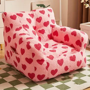 Kids Sofa Children's Adult Bean Bag Chair Lightweight Children Sofa Chair ReadingKids Read Sofa for Girl Or Boy(No Fillers)(Red Stripe,Kid)