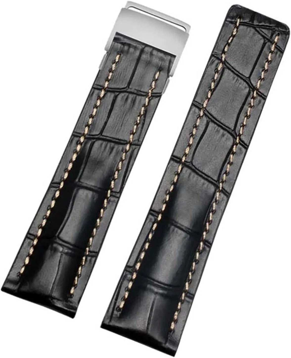 KLVN Genuine Leather Strap For Breitling watch Band cow leather bracelet with Deployment buckle 22mm 24mm WatchBands