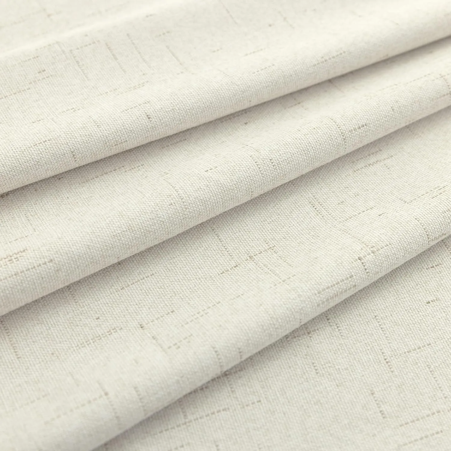 KOUFALL Blackout Curtains 84 Inch Length 2 Panels Set for Bedroom,Cream Thermal Back Tab Linen Textured Farmhouse Curtains for Living Room 84 Inches Long