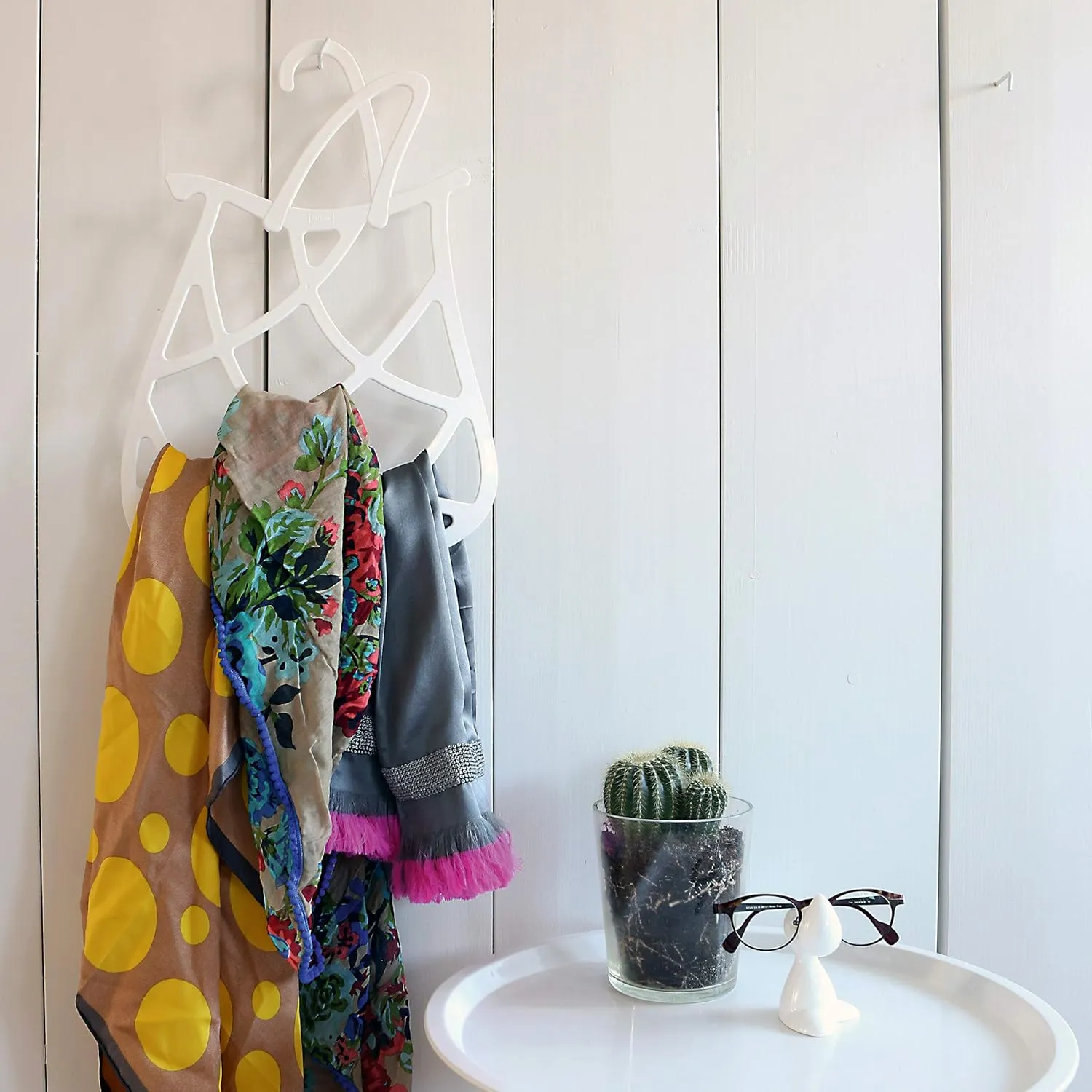 Koziol 5688525 Scarf Hanger, Cotton White