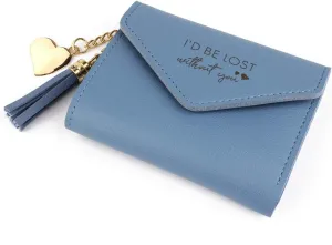 kullder Womens Custom Wallets Girls Ladies Persoanlized Small Leather Trifold Purse with ID Window at Birthday, Anniversary, Graduation