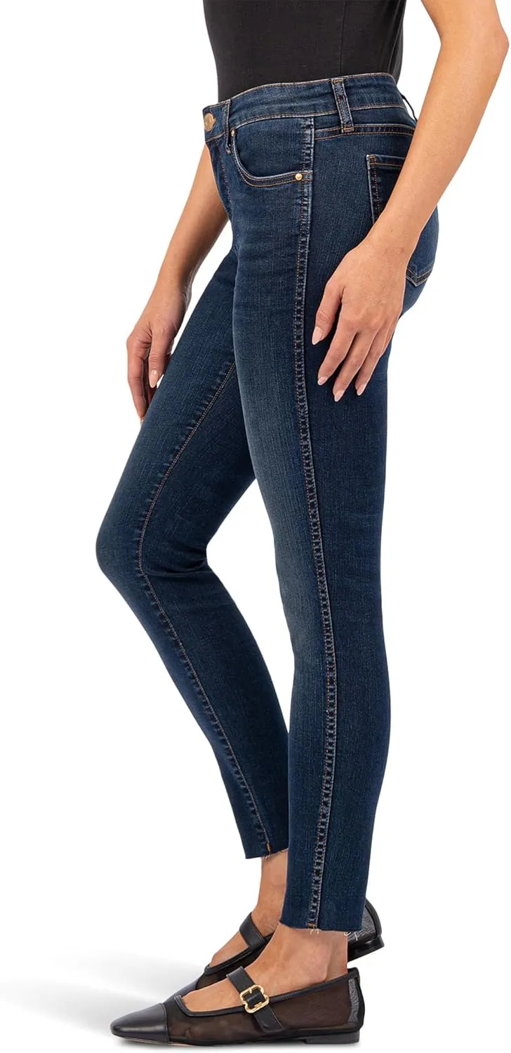 KUT from the Kloth Women's Connie High Rise-fab Ab-Ankle Skinny Raw Hem