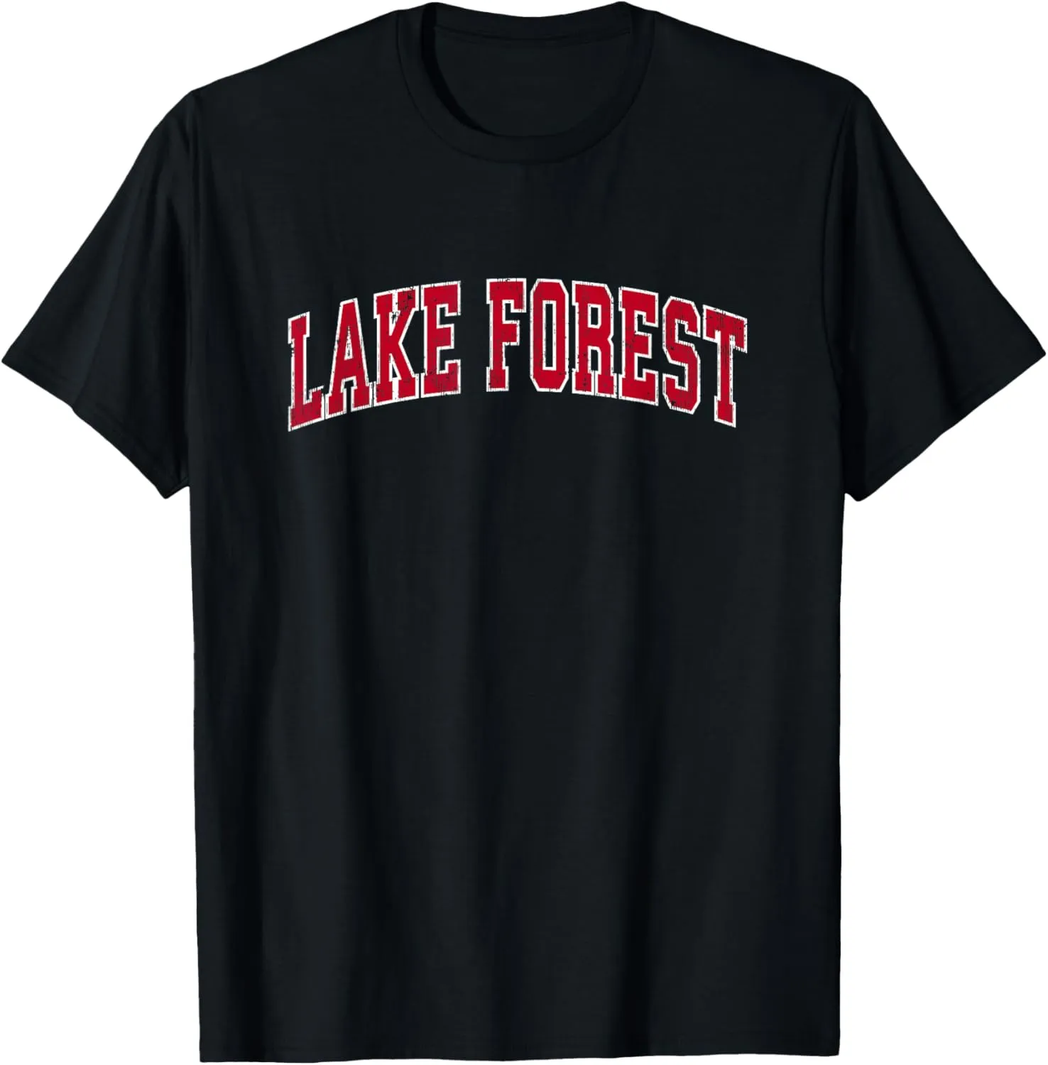 Lake Forest Illinois IL Vintage Sports Design Red Design T-Shirt