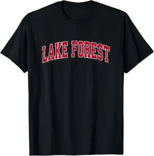 Lake Forest Illinois IL Vintage Sports Design Red Design T-Shirt